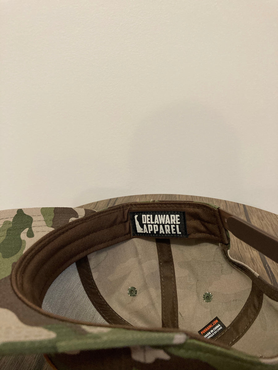 Camo Leather Patch Snapback ***NEW*** – Delaware Apparel