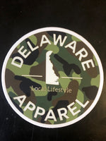 Delaware Apparel Logo/Sticker (4”x4” Circle)